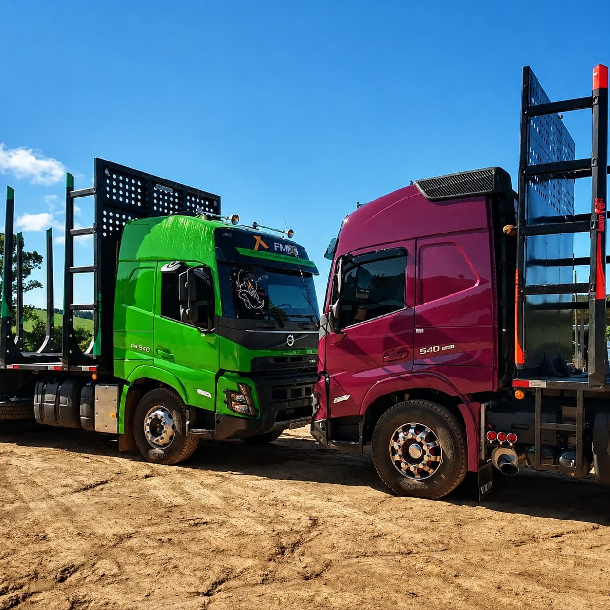 Caminhão da frota DMV Pica-Pau para transporte de madeira - Itapeva SP 2