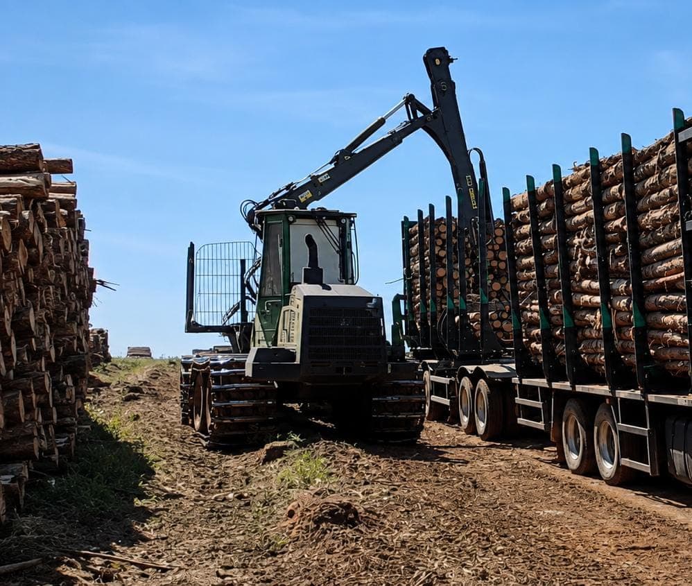 Harvester da Divol Florestal em operação em Itapeva - SP