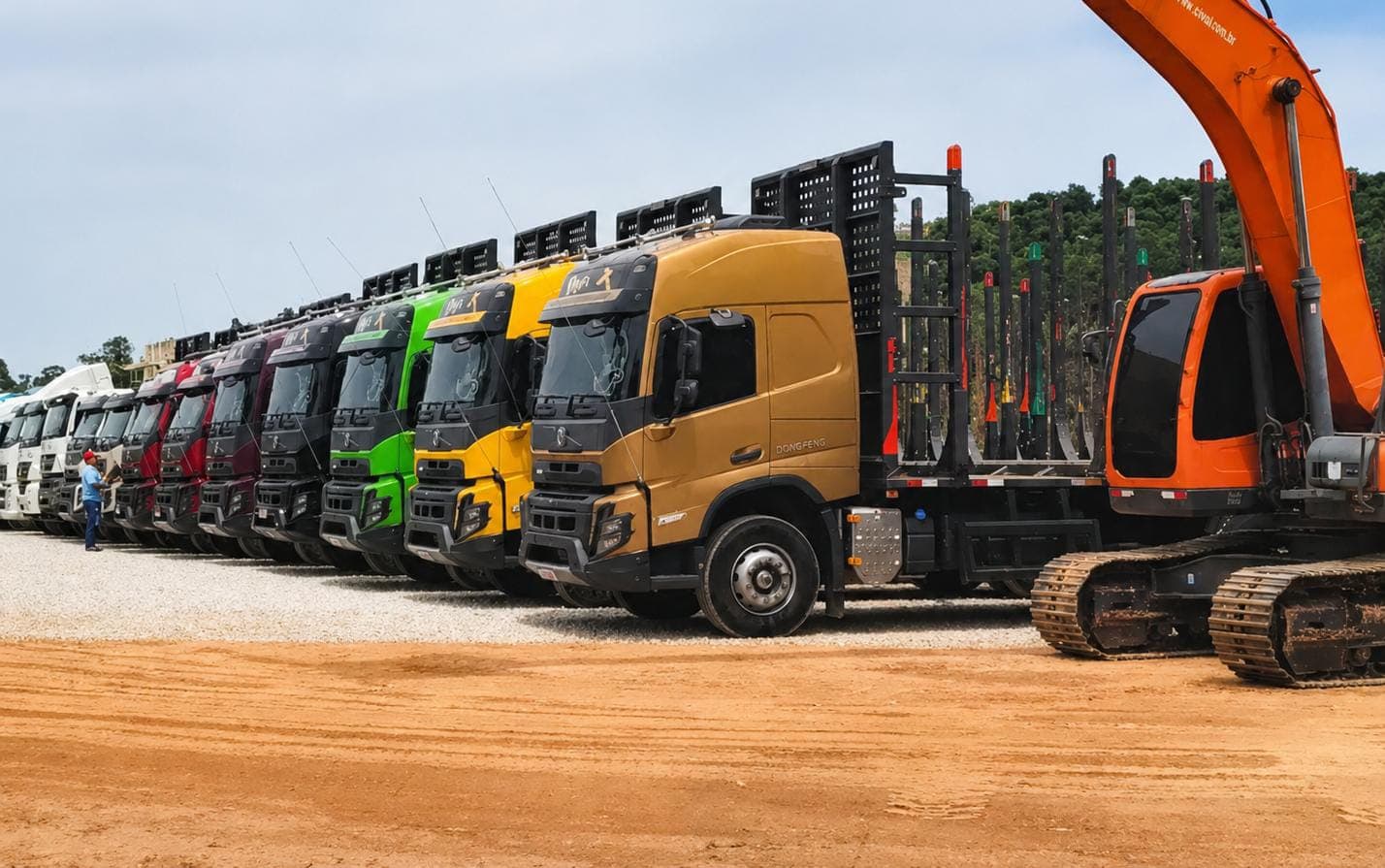 Caminhão da frota DMV Pica-Pau para transporte de madeira - Itapeva SP 1